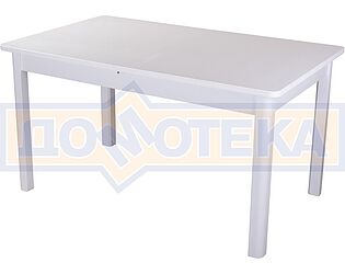 Купить стол Домотека Румба ПР-2 КМ 04 БЛ 04 БЛ, белый/камень белого цвета