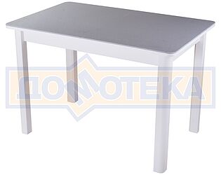 Купить стол Домотека Румба ПР-1 КМ 07 БЛ 04 БЛ, искусственный камень серого цвета с белыми вкраплениями/бе с камнем