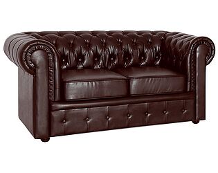 Купить диван FotoDivan Честер 2- х местный, коричневый