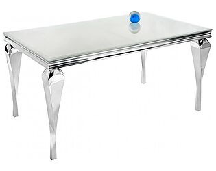 Купить стол Woodville Flavia Белый/Хромированный металл