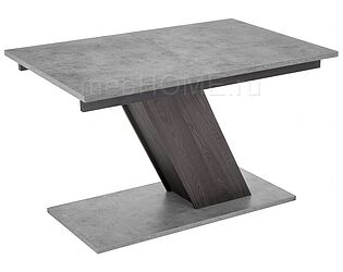 Купить стол Woodville Тирион бетон чикаго серый / дуб гладстоун табак