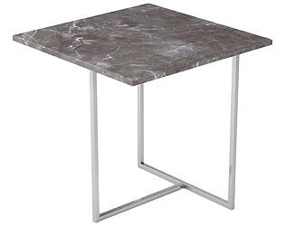 Купить стол Мебелик Бекко серый мрамор/хром