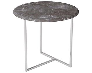 Купить стол Мебелик Альбано Серый мрамор/Хром