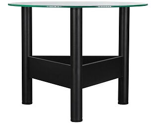 Купить стол Мебелик Саут 9С чёрный/прозрачное