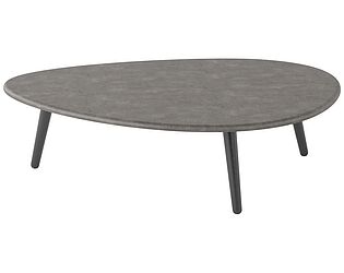 Купить стол Мебелик Стэм серый бетон/чёрный