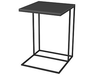 Купить стол Мебелик Хайгрет придиванный графит/черный