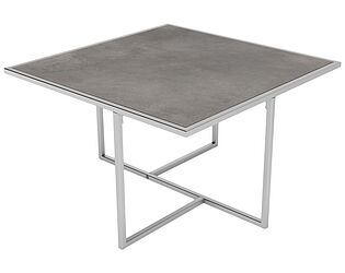Купить стол Мебелик Лоренцо квадро блэк/хром