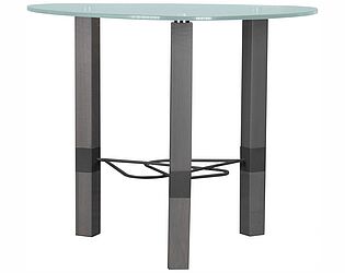 Купить стол Мебелик Лючия 2103 серый бетон/серый/прозрачное