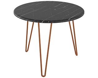 Купить стол Мебелик Рид Купер 430 Черный мрамор/Медь