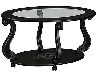 Купить стол Мебелик Овация (С) на колесах Венге/Серебро