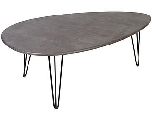 Купить стол Мебелик Шеффилд серый бетон/черный