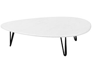 Купить стол Мебелик Дадли Белый бетон/Чёрный