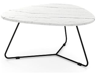Купить стол Мебелик Лючия 7101 Белый мрамор/Черный