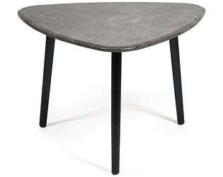 Купить стол Мебелик Квинс Серый бетон/Черный