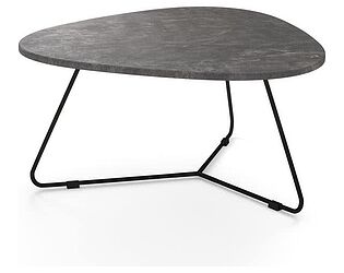 Купить стол Мебелик Лючия 7101 Мокрый асфальт/ Черный