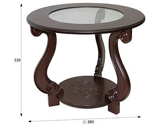 Купить стол Мебелик Грация (С) Темно-коричневый