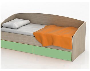Купить кровать Премиум Милта с ящиками Зеленый
