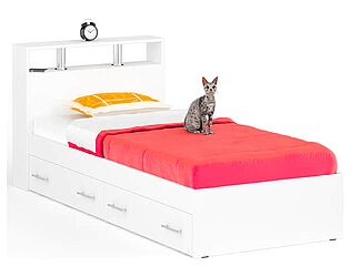 Prodám postel SVK Camellia se šuplíky 90x200 (Bílá)