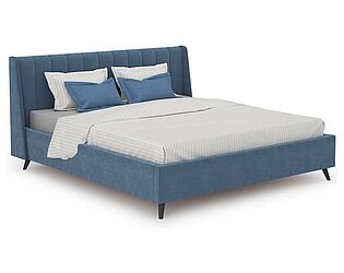 Купить кровать Нижегородмебель Мелисса 1800 (с основанием) серо-синий