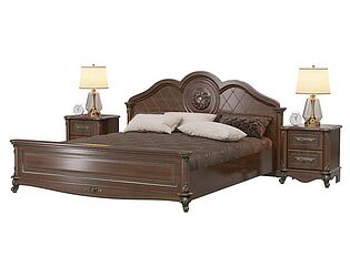 Купить кровать Мэри-Мебель Да Винчи 1800 с двумя прикроватными тумбочками СД-03 + СД-02 + СД-03