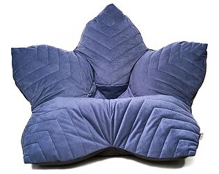 Купить кресло Relaxline Цветок XL велюр Maserrati Тёмно-синий 21