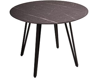 Купить стол R-Home Диего (диаметр 960) Мрамор графит со скосом