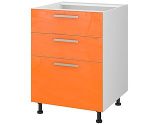 Купить стол СтолЛайн Хелена 600 напольный с ящиками (Оранжевый глянец)