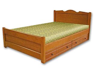 Деревянная кровать двуспальная недорого