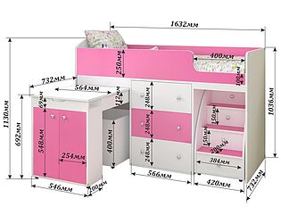 Кровать чердак малыш схема