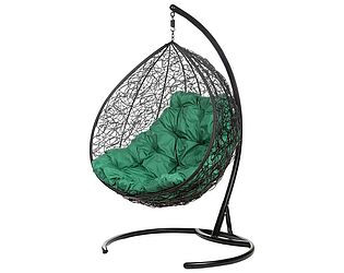 Купить кресло Bigarden Gemini promo black зеленая подушка
