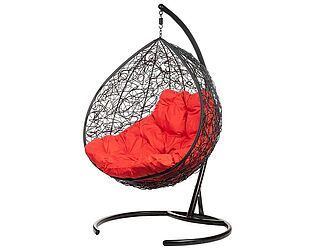 Купить кресло Bigarden Gemini promo black (со стойкой) Красная подушка
