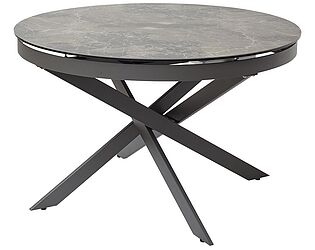 Купить стол Bradexhome BRUNO раскладной 120/170 с матовой серо-коричневой керамической столешницей под камень
