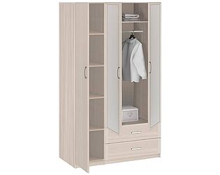 Купить шкаф Боровичи-мебель 3-х дверный с ящиками с зеркалами Лотос АРТ-8.031Z
