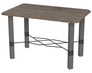 Купить стол Мебелик Лючия 4102 Серый бетон/Дуб крымский состаренный