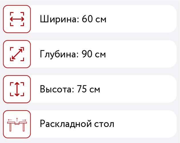 Стол глубина 30 см