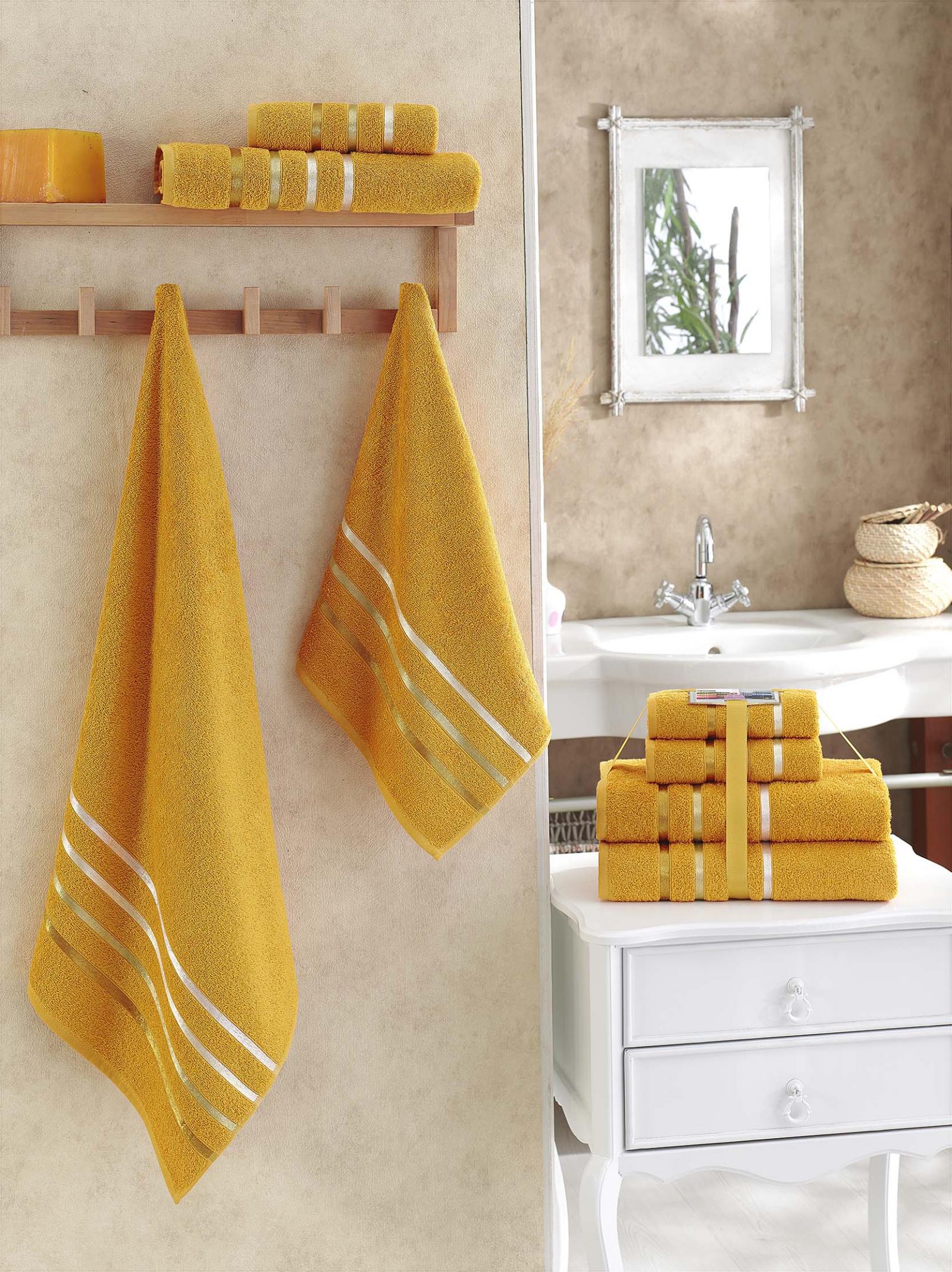Комплект полотенец Karna Bale, темно-желтый