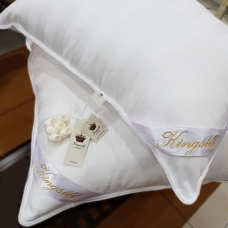 Шелковая подушка Kingsilk Premium 70х70, белый
