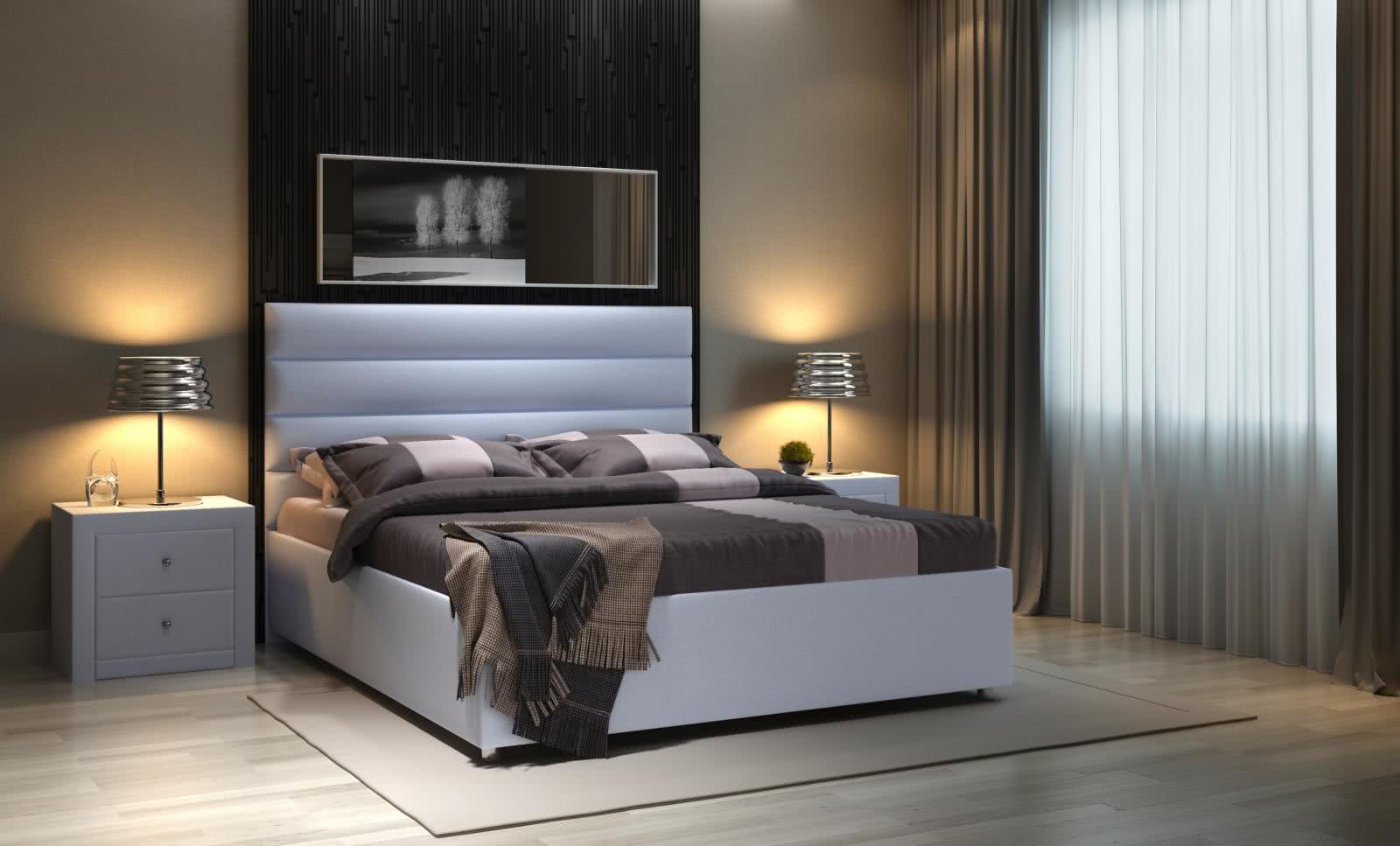 Кровать Sleeptek Premier 4 с основанием (Рогожка) 140х190